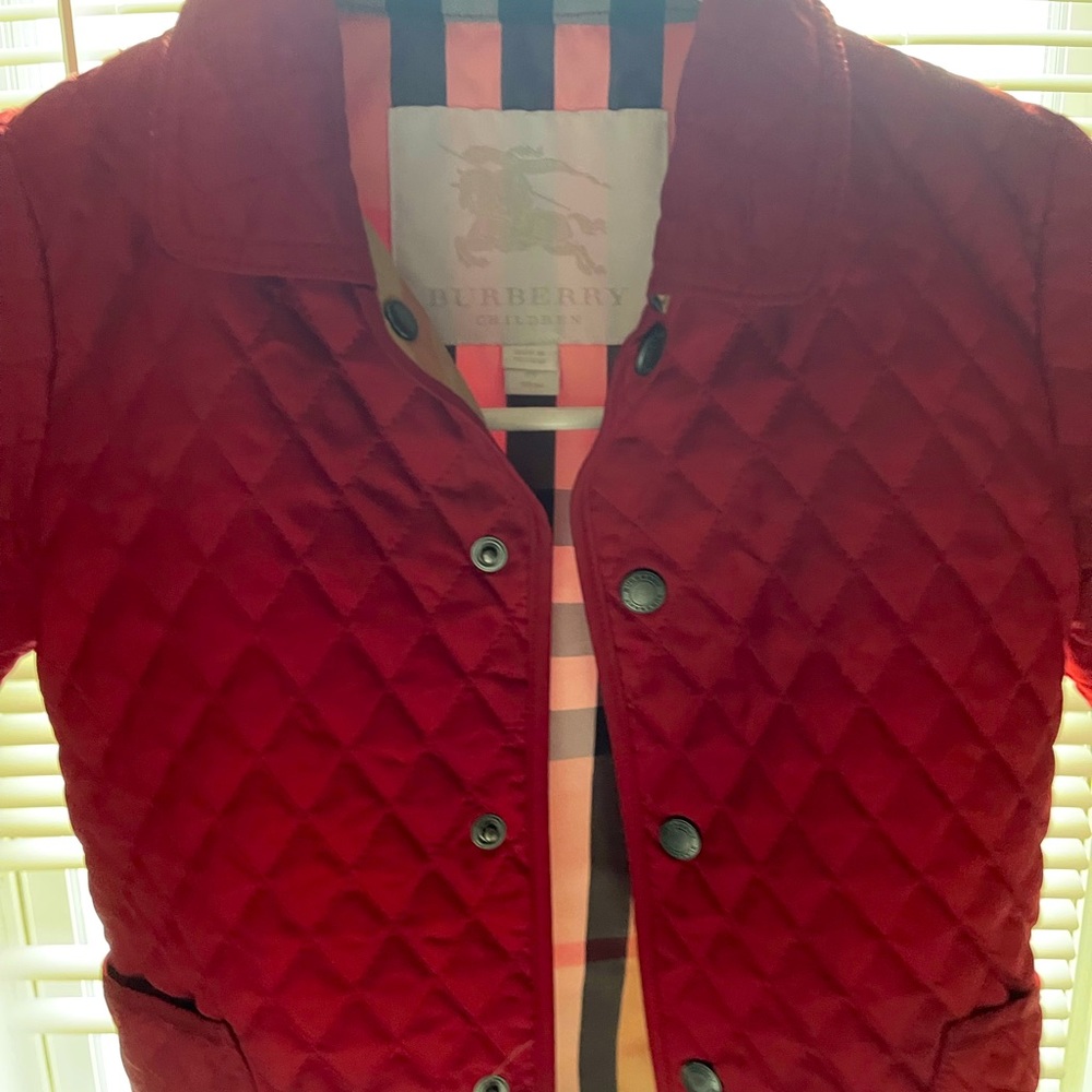 Girls Quilted Light Burberry Coat, 2Y